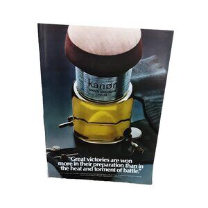1974 Kanon Men’s Cologne Print Ad Vintage Fragrance Great Victories Quote